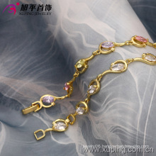 Xuping Fashion 14k Gold Color Synthetic CZ Bracelet (73588)